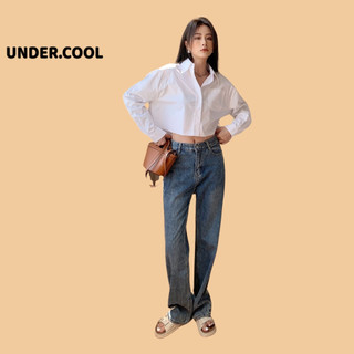 Áo Croptop Sơ Mi Trắng Dài Tay UNDERCOOL, Dáng Basic dễ phối đồ ASM09