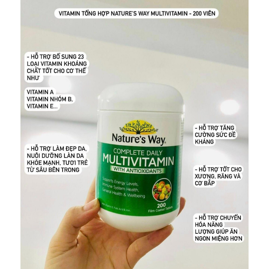 Vitamin Tổng Hợp Natures Way Complete Daily Multivitamin 200 viên