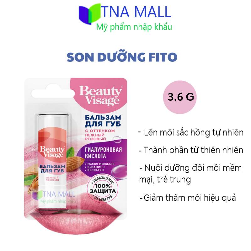 Son dưỡng môi hồng Fito Beauty Visage thành phần thiên nhiên dưỡng mềm, làm hồng đôi môi 3.6g