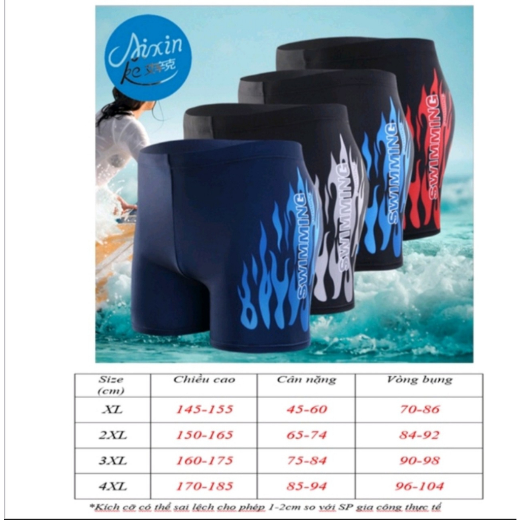 Quần bơi đùi nam bền đẹp, chống thấm nước và co giãn tốt