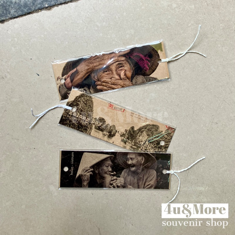 Kẹp sách đánh dấu trang sách tranh ảnh hình phong cảnh, con người Việt Nam