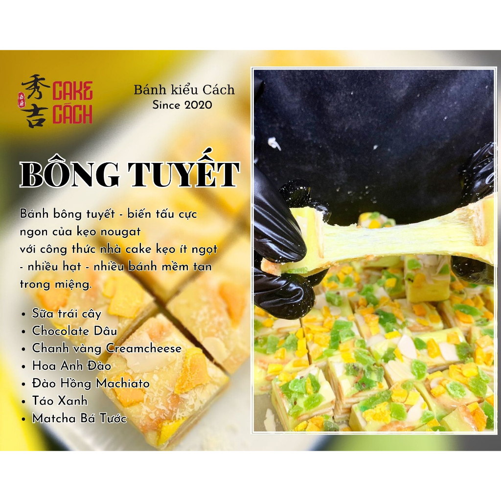 Bánh Bông Tuyết Mix 7 vị Trái Cây Sấy Dẻo [ Siêu Hạt Dinh Dưỡng ]