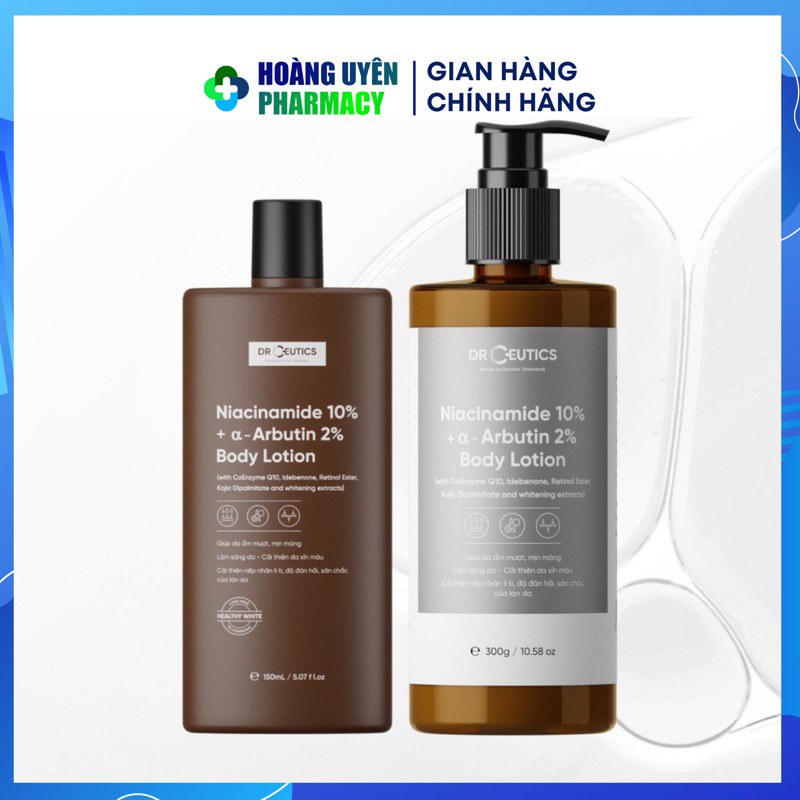 Sữa dưỡng thể Drceutics NIACINAMIDE 10% +  α – ARBUTIN 2% Body Lotion Drceutics