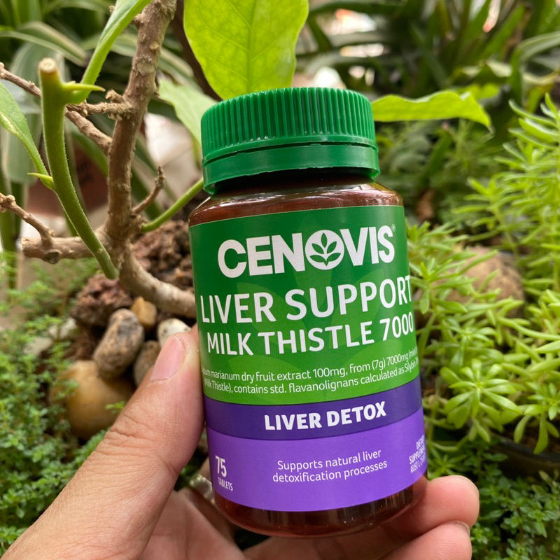 (Hàng Úc) Viên uống Cenovis Liver Detox Support Milk Thistle 7000, 75 viên hỗ trợ thải độc gan, tăng cường chức năng gan