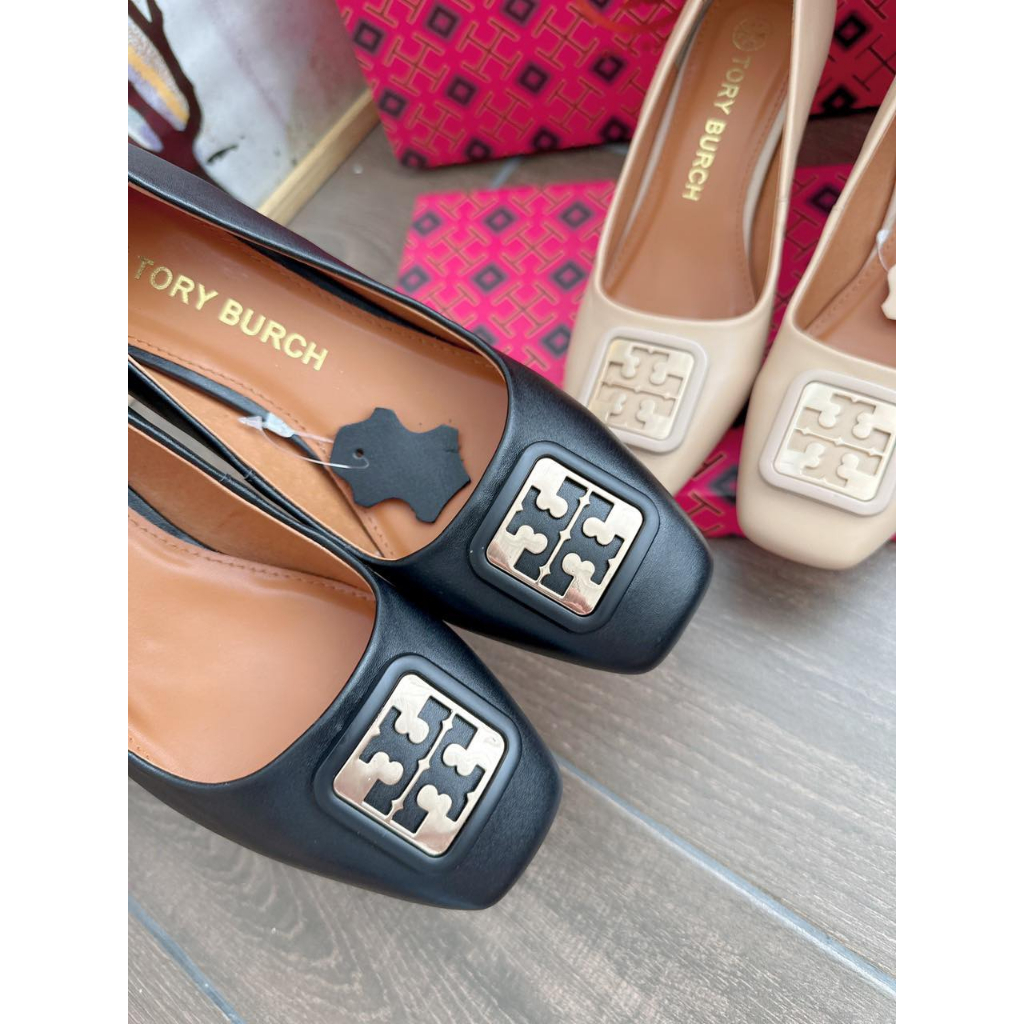 Giày cao gót công sở gót vuông, giày cao gót trụ da thật toàn bộ