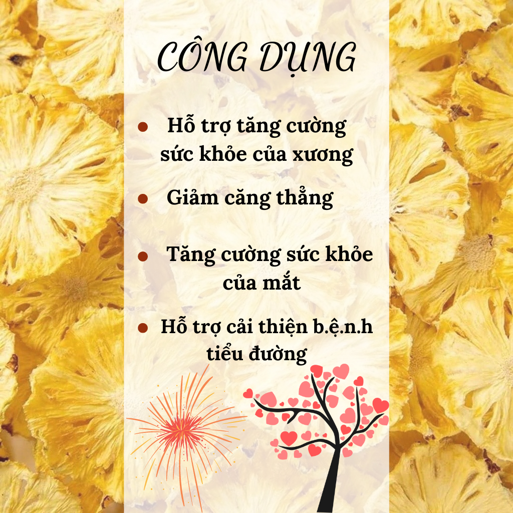 Dứa  thái lát sấy khô bổ dưỡng thơm ngon