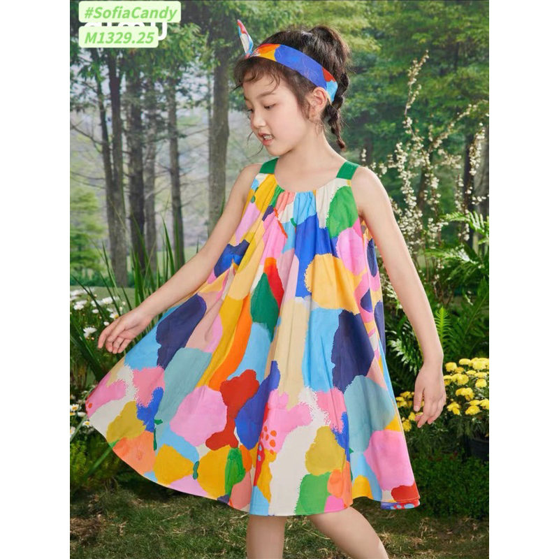 Váy bé gái, Đầm xoè nơ lưng xinh đẹp cho bé size đại 45kg