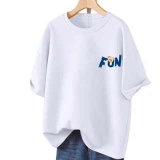 Áo Thun Nữ Unisex Nam Nữ Form Rộng Tay Lỡ In Chữ FUN