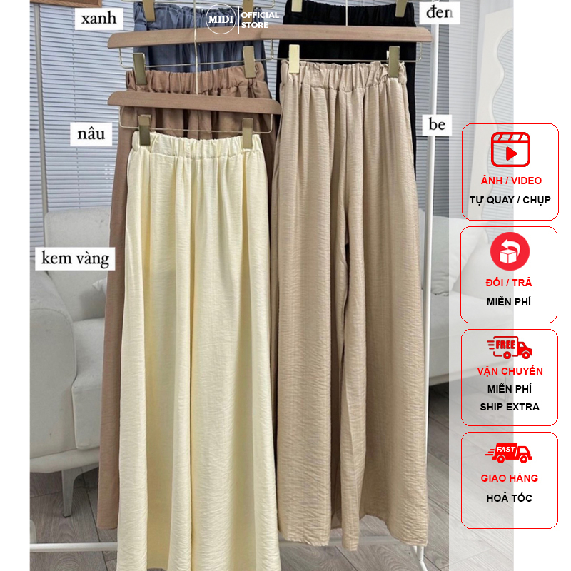 Quần Cullotes suông trơn (3283) - MIDISTORE