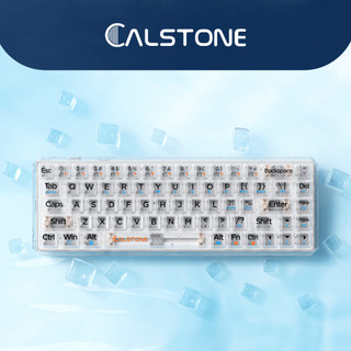 Bàn phím cơ không dây bluetooth Calstone transparent Demo V68 Kaihua MX transparent Crystal Shaft Full Key hotswap