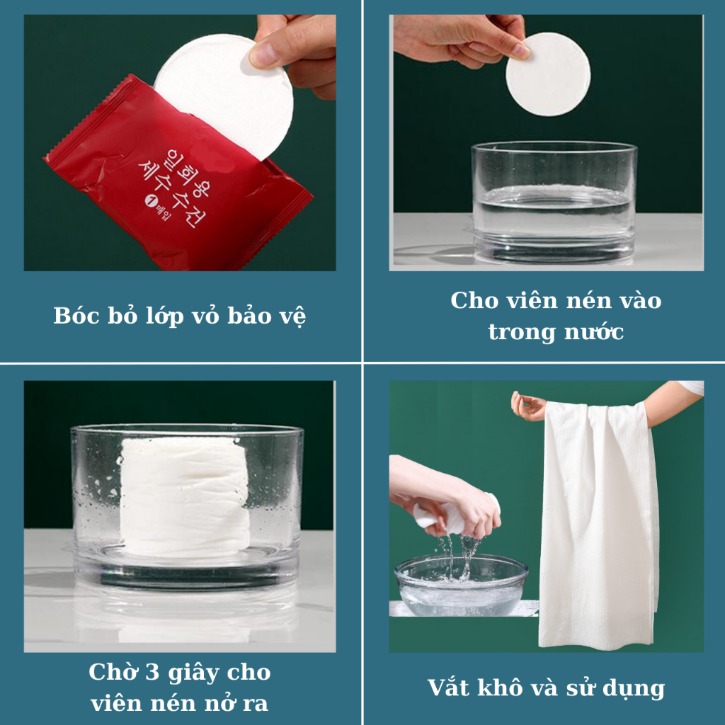 Khăn Tắm Viên Nén Du lịch, Khăn Tắm Cho Bé Loại Nén Đa Năng Tiện Dụng Chất liệu Cotton Mềm Mại Không Bông Xù 70x140 Cm