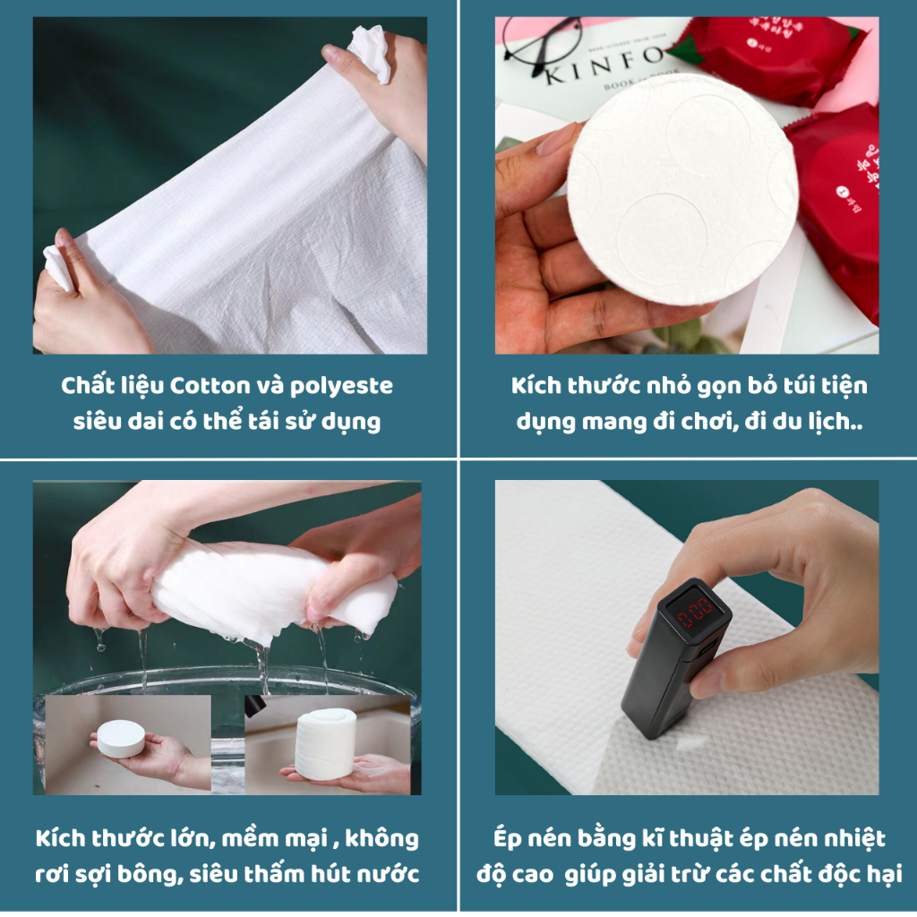 Khăn Tắm Viên Nén Du lịch, Khăn Tắm Cho Bé Loại Nén Đa Năng Tiện Dụng Chất liệu Cotton Mềm Mại Không Bông Xù 70x140 Cm