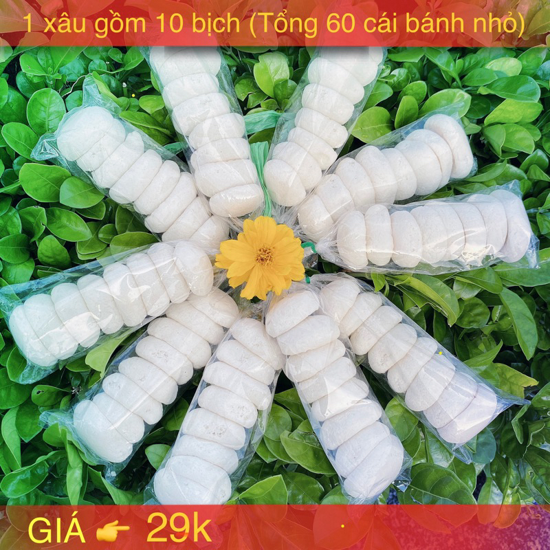 Bánh bao sữa tuổi thơ sữa trắng (1 xâu gồm 60 cái bánh) chỉ 29k