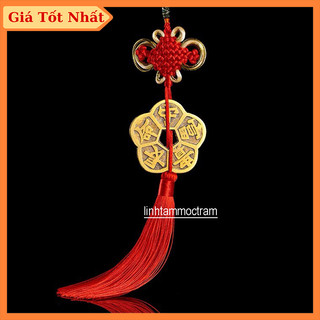 Dây treo đồng xu hoa mai kim tiền - đồng tiền hoa mai phong thủy
