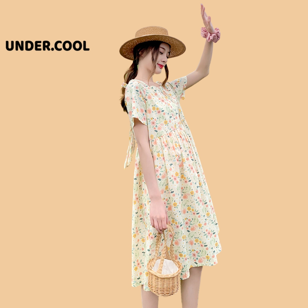 Đầm Hoa nhí baby UNDERCOOL babydoll ulzzang hoa nhí xếp ly ngực