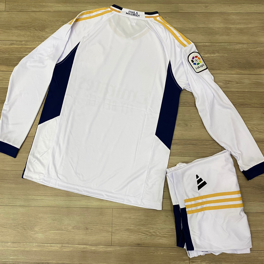 Bộ quần áo bóng đá Real trắng sân nhà 2024 DÀI TAY JP-FLG