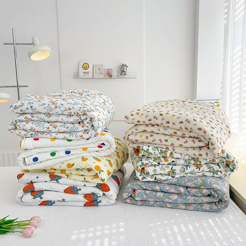 Chăn hè cotton đũi chần bông LIDACO Home khổ rộng 2mx2m3