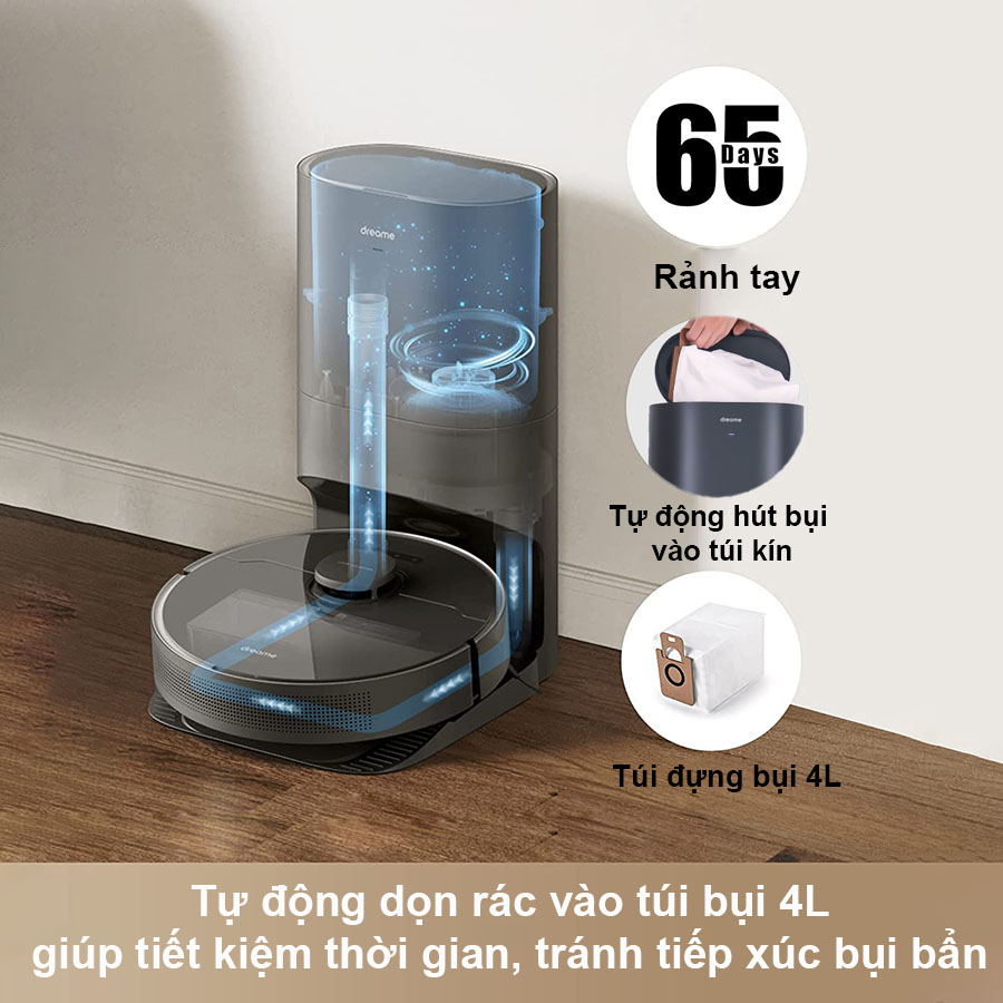 Robot Hút Bụi Lau Nhà Thông Minh Dreame D10S Plus – Hàng chính hãng - Bảo hành 12 tháng