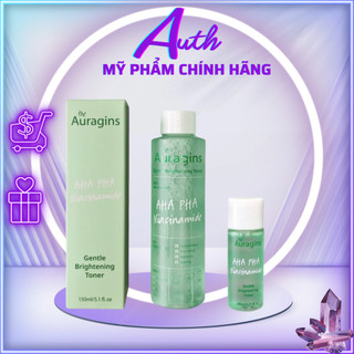 Nước hoa hồng sáng da the auragins gentle brightening toner với aha-pha 20ml & 150ml