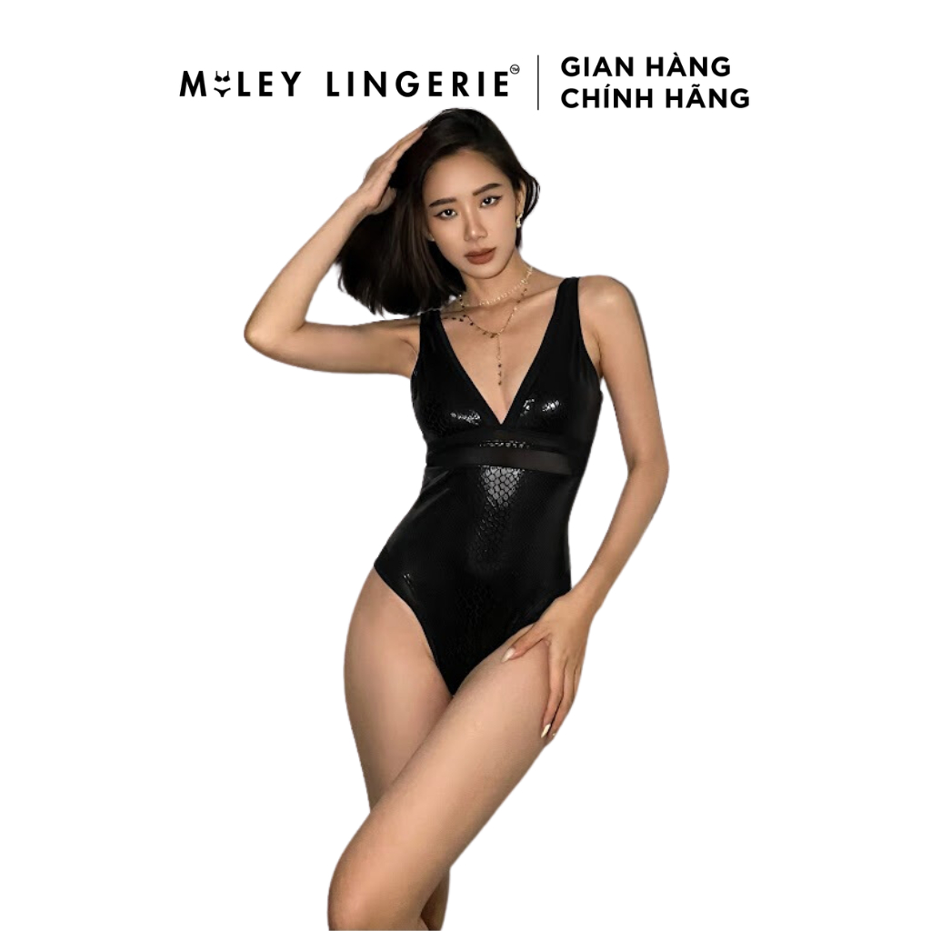 [QUÀ TẶNG 70] Bộ Đồ Bơi Bikini Một Mảnh Cổ Chữ V Thun Lạnh Hoạ Tiết Da Cá Sấu Cao Cấp Mysterious Miley Lingerie