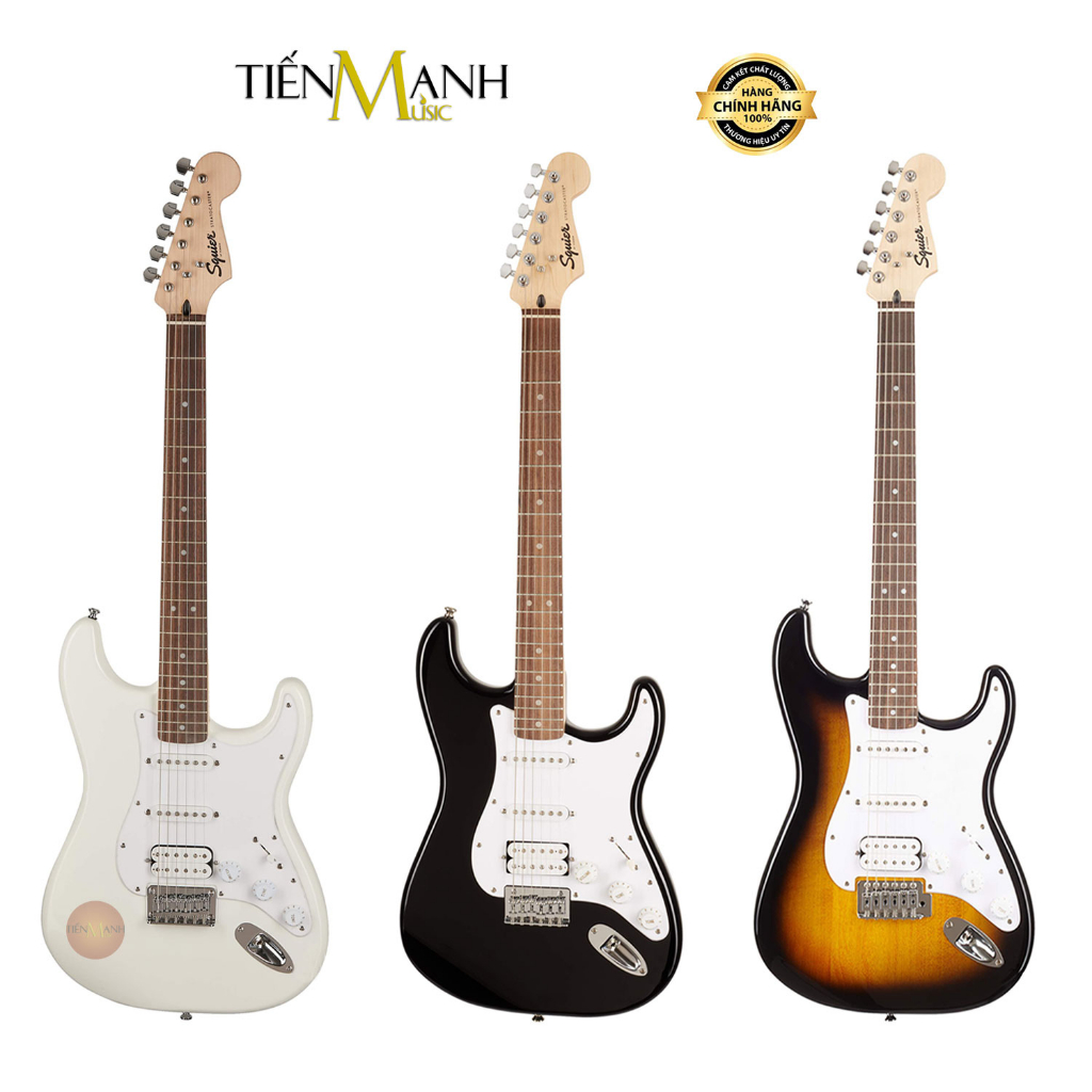 Đàn Guitar Điện Fender Squier Bullet Stratocaster HSS SQ STRAT Brown Sunburst, Black, Arctic White Electric