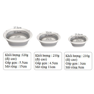 Chậu giặt quần áo silicon gấp gọn E10 E11