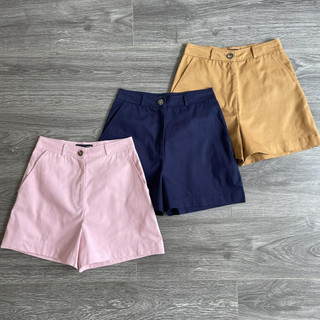 Short kaki nữ ống rộng