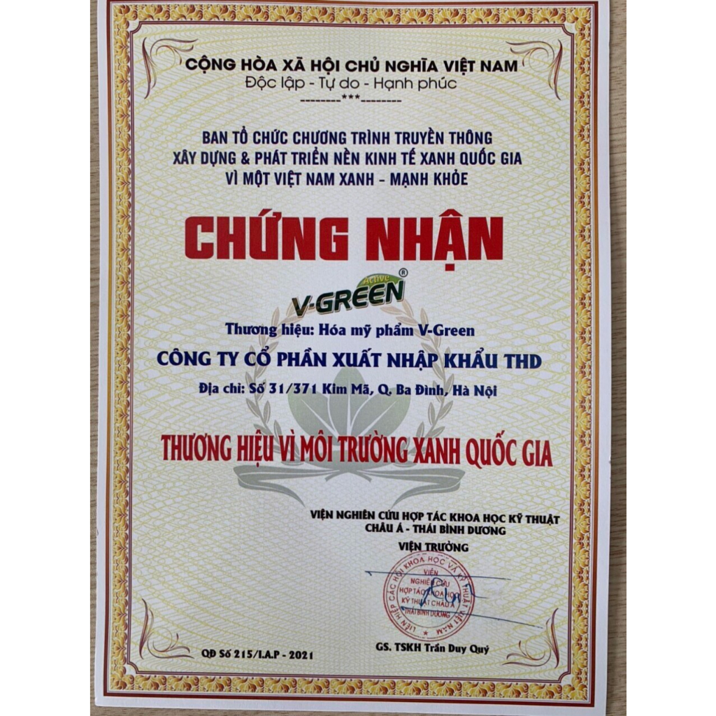Nước giặt V-green can 10L