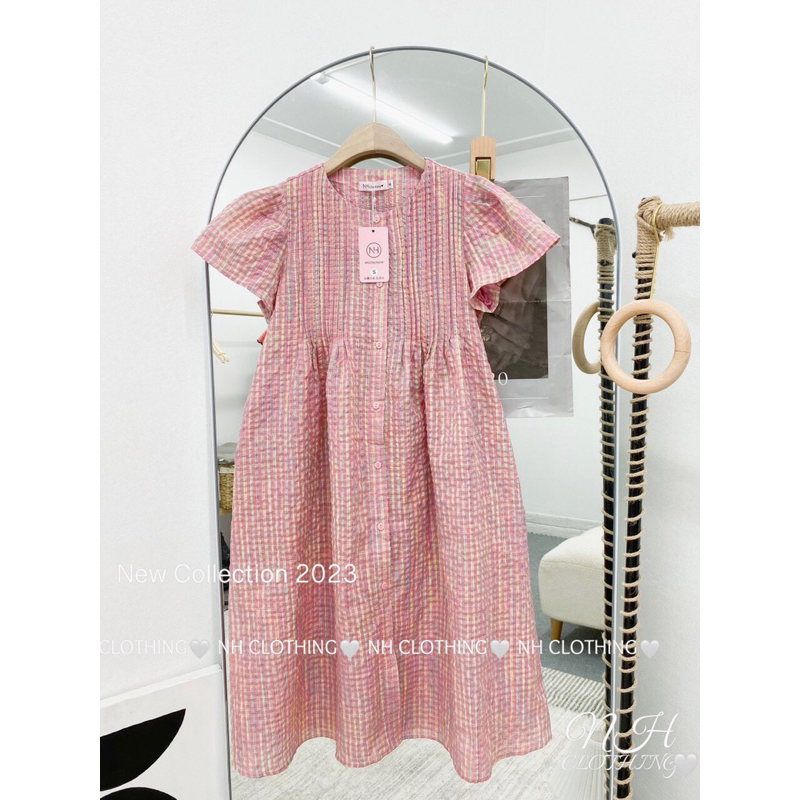 Váy Babydoll Hồng Kẹo Ngọt Chất Đũi Xốp Không Nhăn Mềm Mát Tiểu Thư 🎀 | BigBuy360 - bigbuy360.vn