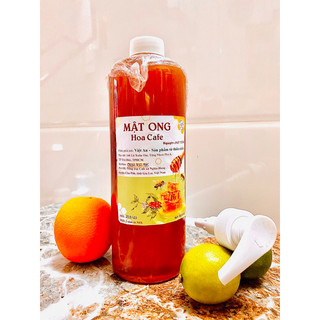 Mật ong hoa cafe nguyên chất - chai pet 1 lit kèm vòi pump