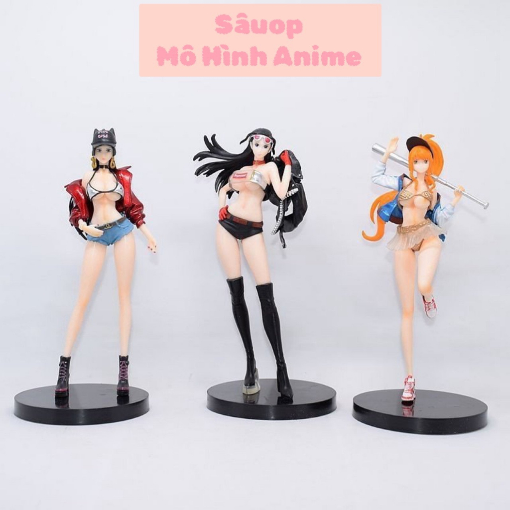 Mô hình One piece mô hình Bộ 3 Nico robin, Boa Hancock, Vivi Nami thời trang cá tính sexy Anime sưu tầm, trang trí