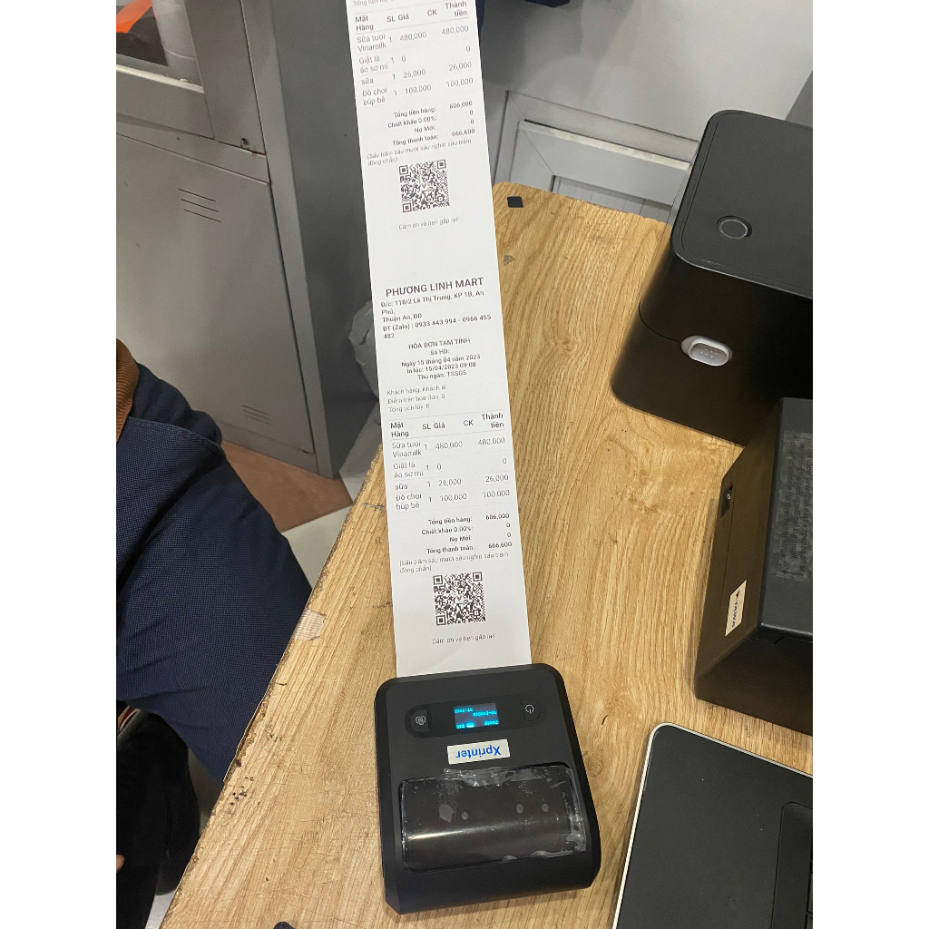 Máy in hóa đơn bill và nhãn kết nối bluetooth xprinter XP-3301B, in đơn hàng TMDT Shopee. Bản chuẩn.