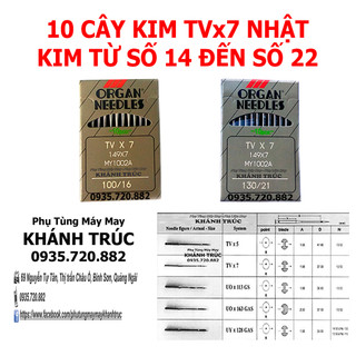 10 cây Kim TVx7 NHẬT máy may công nghiệp