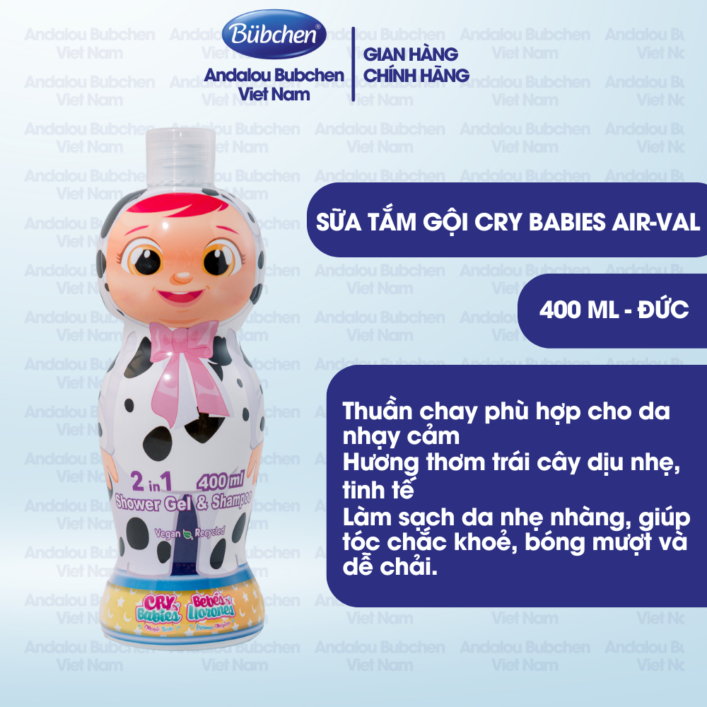 Sữa Tắm Gội Air Val Cry Babies Dành Cho Bé Gái 400ml