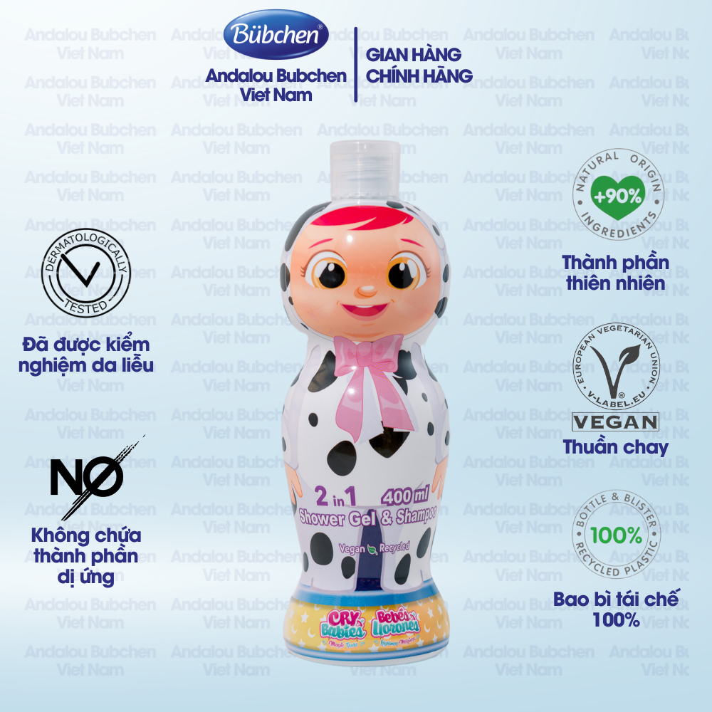 Sữa Tắm Gội Air Val Cry Babies Dành Cho Bé Gái 400ml