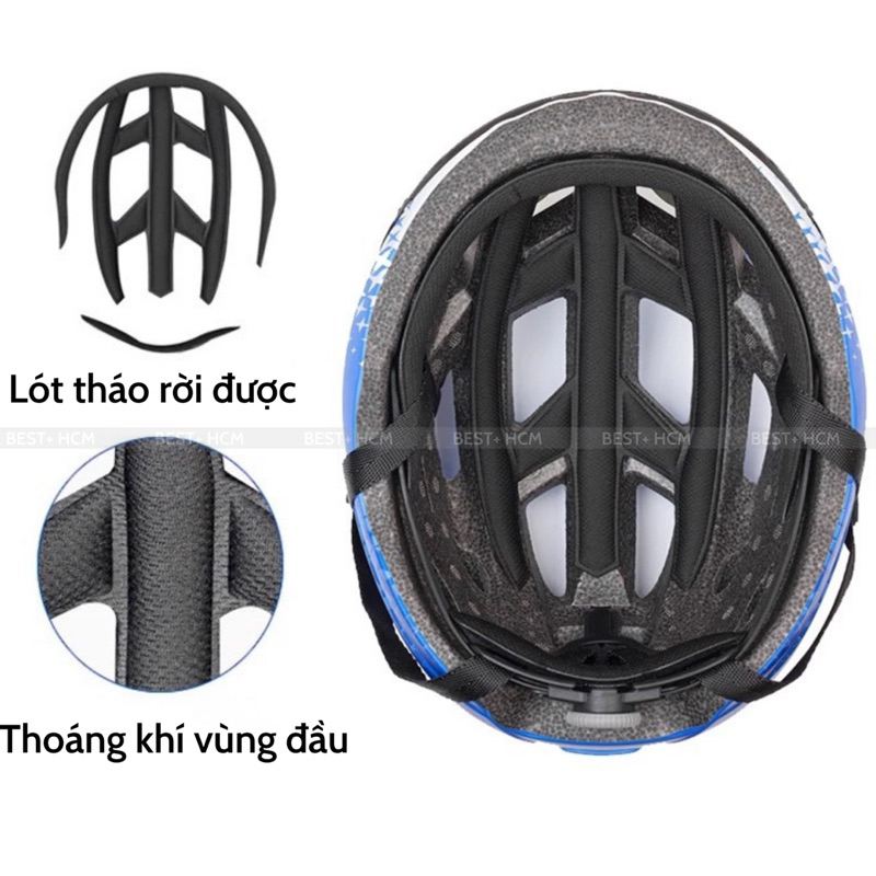 Mũ / Nón Bảo Hiểm Siêu Nhẹ Thoáng Khí Cao Cấp Chuyên Dụng Đua Xe Đạp Leo Núi Xe Máy Thể Thao Nam Nữ Đẹp Chất Lượng