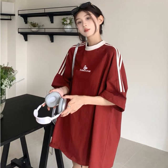 Áo thun sọc cá tính oversize (Ảnh thật)