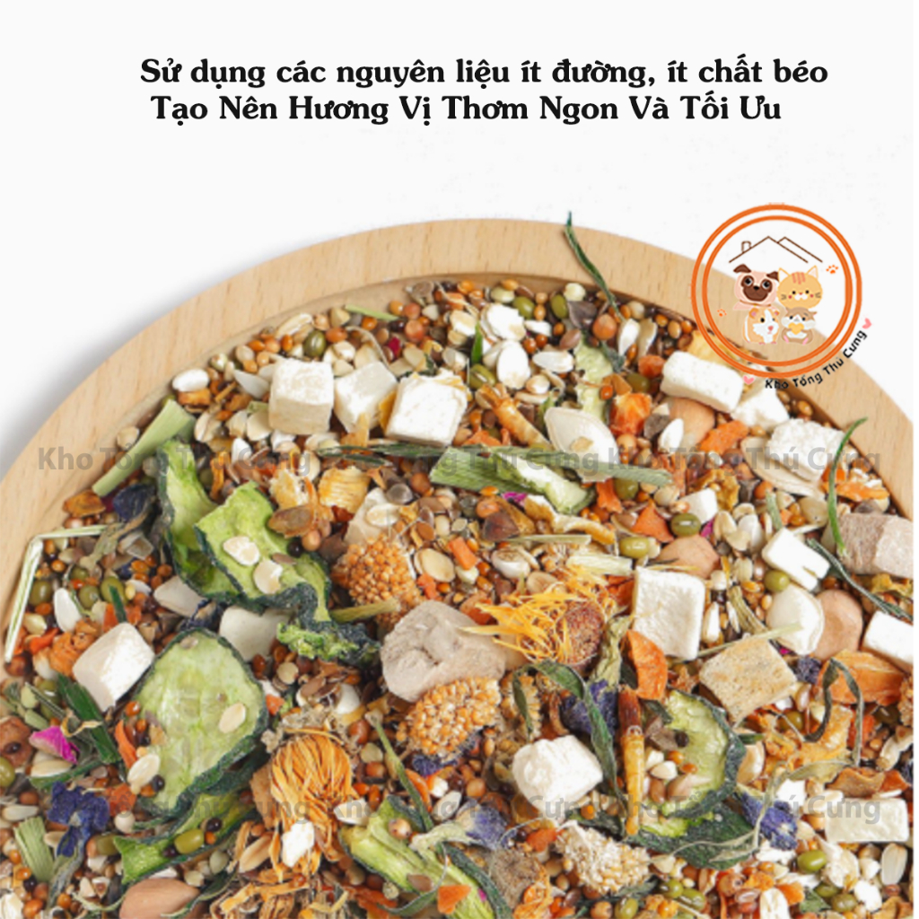 Thức ăn Eco Forest dinh dưỡng toàn diện cho chuột hamster mini,robo,campel,ww,sóc,.thành phần thơm ngon,an toàn gói 400g