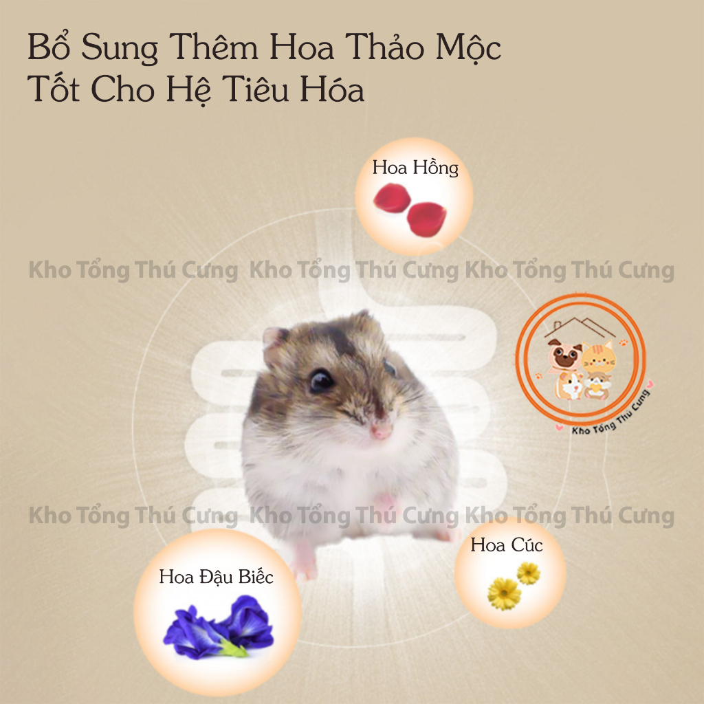 Thức ăn Eco Forest dinh dưỡng toàn diện cho chuột hamster mini,robo,campel,ww,sóc,.thành phần thơm ngon,an toàn gói 400g
