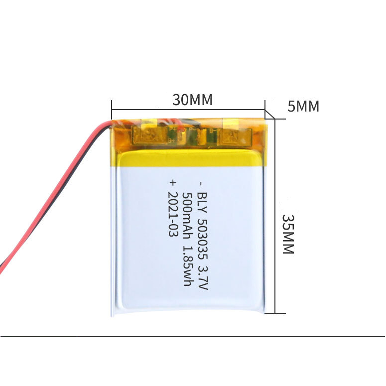Pin Sạc Lipo 3.7V 500mah 503035 Thiết bị điện tử Mp3 MP4 MP5 GPS PSP Bluetooth