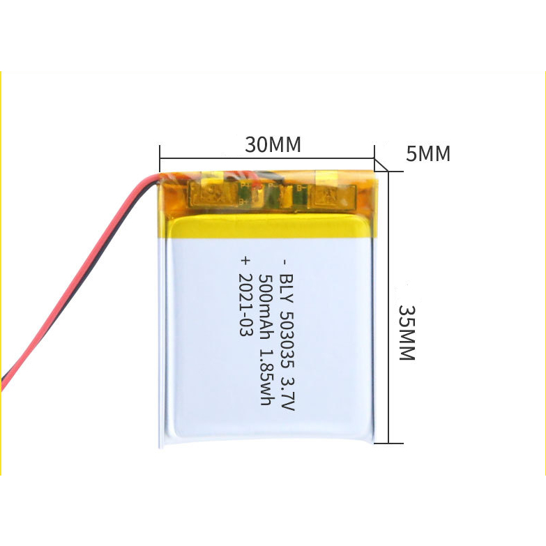 Pin Sạc Lipo 3.7V 500mah 503035 Thiết bị điện tử Mp3 MP4 MP5 GPS PSP Bluetooth