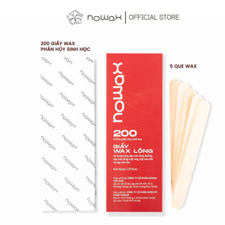 BỘ DỤNG CỤ DÀNH CHO SÁP WAX ĐƯỜNG VÀ SÁP CON LĂN, hộp 200 giấy wax tặng kèm 5 que gỗ