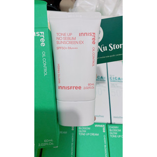 Kem Chống Nắng Kiềm Dầu, Nâng Tone Da: Innisfree Tone Up No Sebum Sunscreen SPF 50/PA ++++