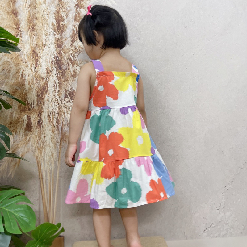 Váy 2 dây bản to màu sắc chất thô mềm