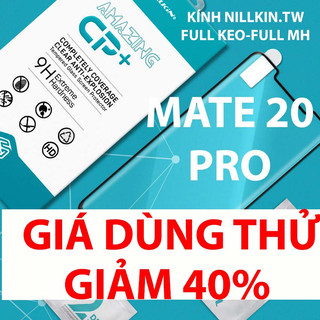 Kính cường lực Huawei Mate 20 Pro hiệu Nillkin.tw Full màn hình viền màu (Đen)