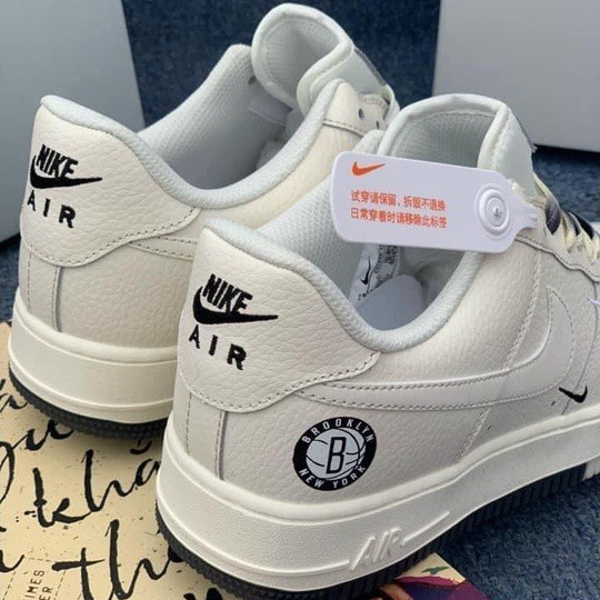 Giày _Air Force 1 Low Brook Lyn Sail Black, giày  AF1 Chữ B Màu Be Đế Âm Dương 2 Màu Cực Hot Full Size Nam Nữ