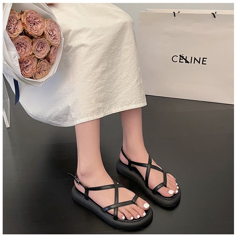 Sandal nữ xỏ ngón quai mảnh đế bằng thời trang