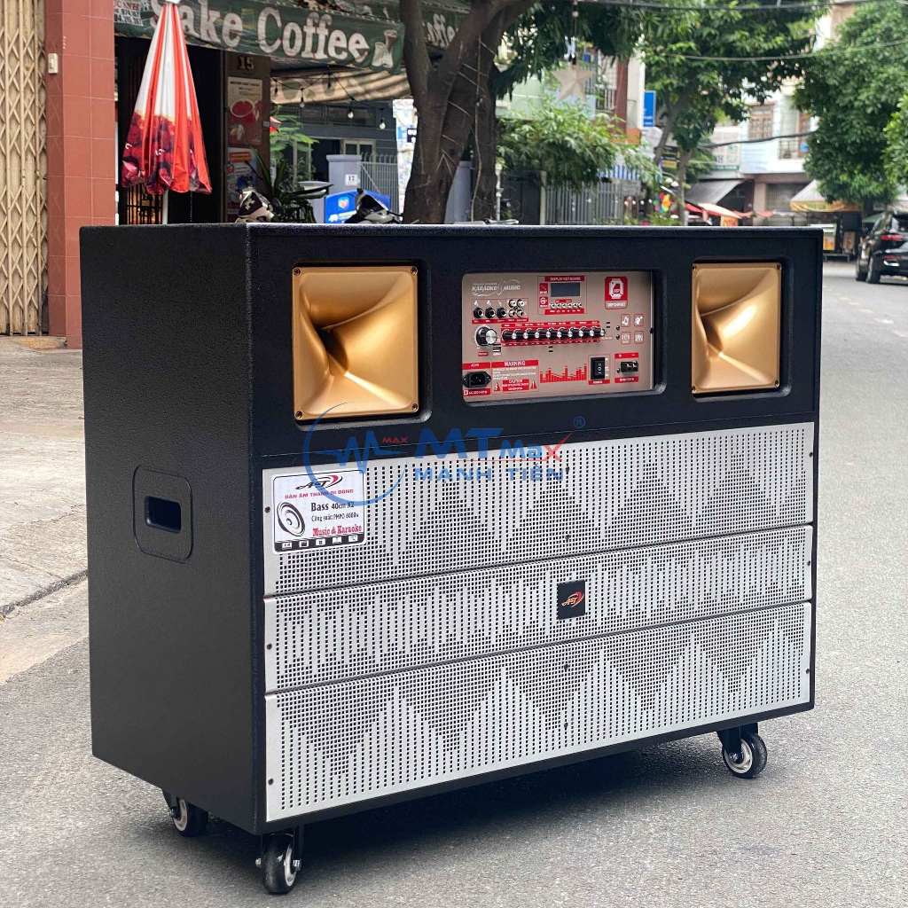 Loa Kéo AT T6800 - 2 Bass 40 Công Suất Lớn kèm 2 Micro, Phù Hợp Cho Các Chương Trình Diễn Ra Ngoài Trời