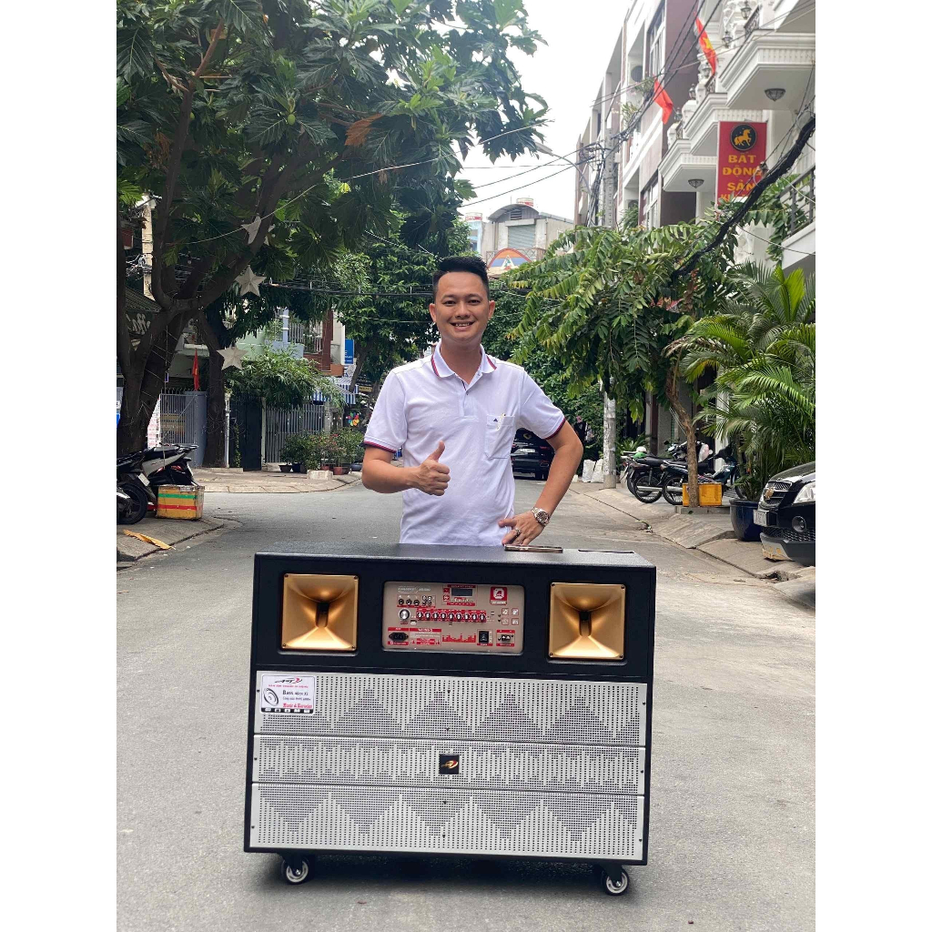 Loa Kéo AT T6800 - 2 Bass 40 Công Suất Lớn kèm 2 Micro, Phù Hợp Cho Các Chương Trình Diễn Ra Ngoài Trời