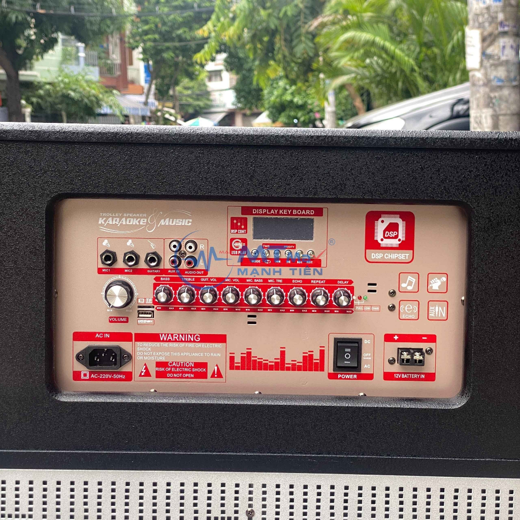 Loa Kéo AT T6800 - 2 Bass 40 Công Suất Lớn kèm 2 Micro, Phù Hợp Cho Các Chương Trình Diễn Ra Ngoài Trời